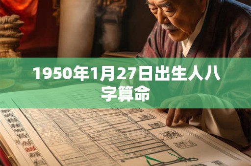 1950年1月27日出生人八字算命 1950年1月27日出生人八字算命