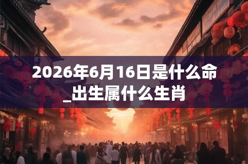 2026年6月16日是什么命_出生属什么生肖 2026年6月16日是什么命_出生属什么生肖