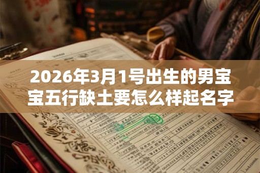 2026年3月1号出生的男宝宝五行缺土要怎么样起名字 2026年3月1号出生的男宝宝五行缺土要怎么样起名字