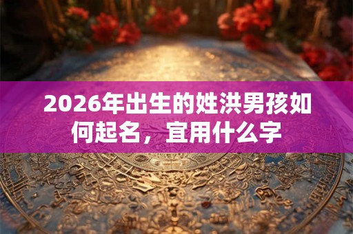2026年出生的姓洪男孩如何起名,宜用什么字 2026年出生的姓洪男孩如何起名,宜用什么字
