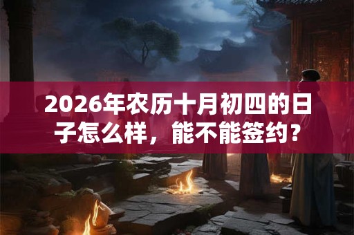 2026年农历十月初四的日子怎么样,能不能签约? 2026年农历十月初四的日子怎么样,能不能签约?