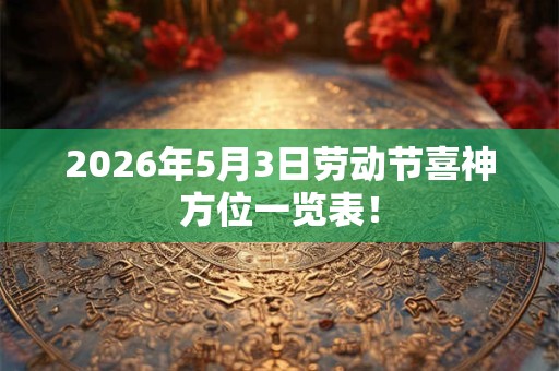 2026年5月3日劳动节喜神方位一览表! 2026年5月3日劳动节喜神方位一览表!