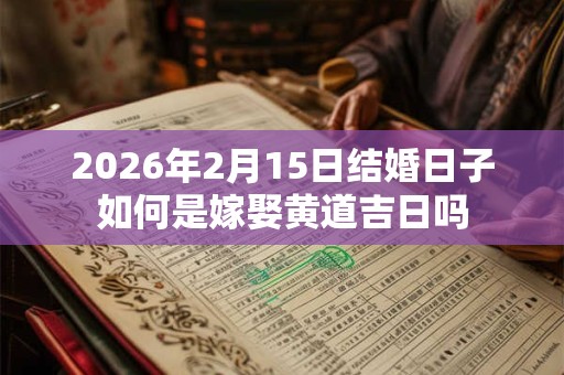 2026年2月15日结婚日子如何是嫁娶黄道吉日吗