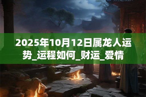 2026年10月12日属龙人运势_运程如何_财运_爱情 2026年10月12日属龙人运势_运程如何_财运_爱情