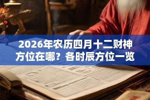 2026年农历四月十二财神方位在哪?各时辰方位一览 2026年农历四月十二财神方位在哪?各时辰方位一览