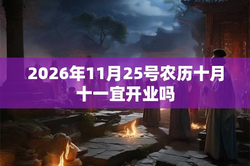2026年11月25号农历十月十一宜开业吗 2026年11月25号农历十月十一宜开业吗