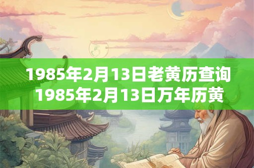 1985年2月13日老黄历查询 1985年2月13日万年历黄道吉日 1985年2月13日老黄历查询 1985年2月13日万年历黄道吉日