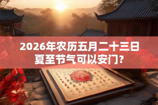 2026年农历五月二十三日夏至节气可以安门？