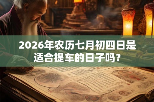 2026年农历七月初四日是适合提车的日子吗？