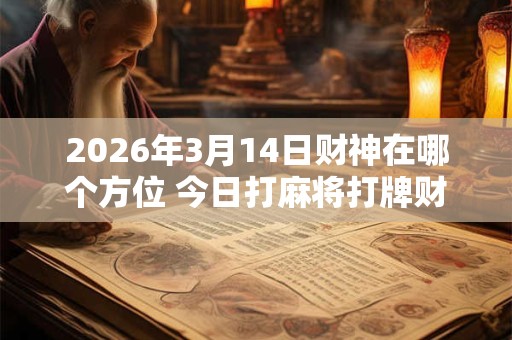 2026年3月14日财神在哪个方位 今日打麻将打牌财运方位！