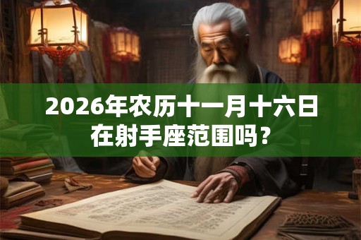 2026年农历十一月十六日在射手座范围吗? 2026年农历十一月十六日在射手座范围吗?