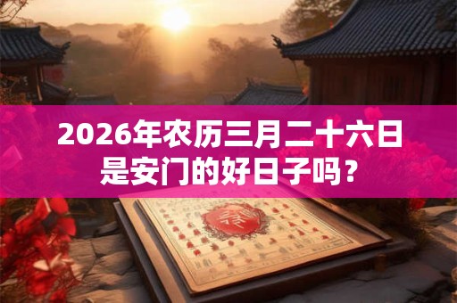 2026年农历三月二十六日是安门的好日子吗? 2026年农历三月二十六日是安门的好日子吗?