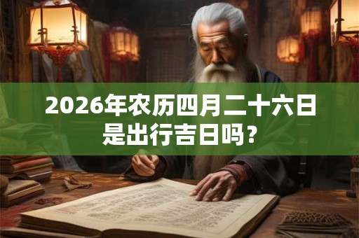 2026年农历四月二十六日是出行吉日吗？