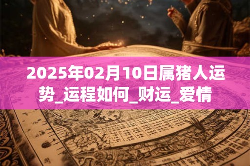 2025年02月10日属猪人运势_运程如何_财运_爱情 2025年02月10日属猪人运势_运程如何_财运_爱情