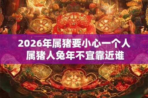 2026年属猪要小心一个人 属猪人兔年不宜靠近谁