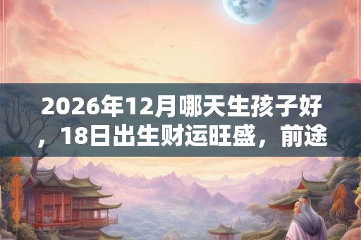 2026年12月哪天生孩子好,18日出生财运旺盛,前途不成限量 2026年12月哪天生孩子好,18日出生财运旺盛,前途不成限量