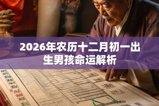 2026年农历十二月初一出生男孩命运解析 2026年农历十二月初一出生男孩命运解析