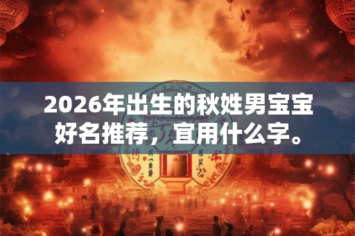 2026年出生的秋姓男宝宝好名推荐，宜用什么字。