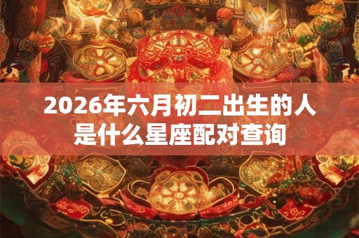 2026年六月初二出生的人是什么星座配对查询 2026年六月初二出生的人是什么星座配对查询