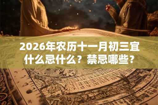 2026年农历十一月初三宜什么忌什么?禁忌哪些? 2026年农历十一月初三宜什么忌什么?禁忌哪些?