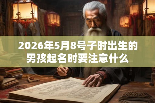 2026年5月8号子时出生的男孩起名时要注意什么