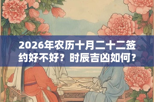 2026年农历十月二十二签约好不好?时辰吉凶如何? 2026年农历十月二十二签约好不好?时辰吉凶如何?