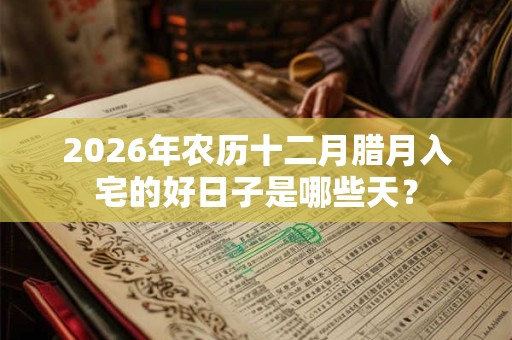 2026年农历十二月腊月入宅的好日子是哪些天？