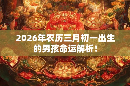 2026年农历三月初一出生的男孩命运解析! 2026年农历三月初一出生的男孩命运解析!