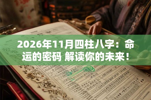 2026年11月四柱八字:命运的密码 解读你的未来! 2026年11月四柱八字:命运的密码 解读你的未来!