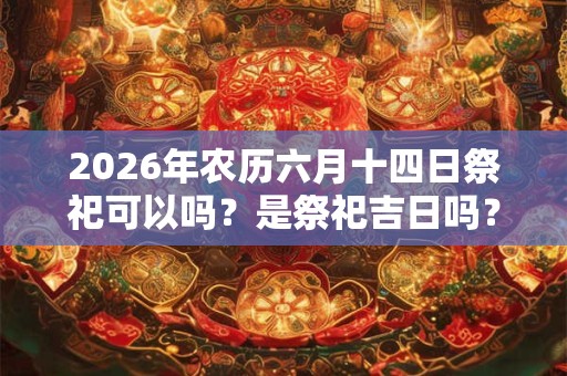 2026年农历六月十四日祭祀可以吗？是祭祀吉日吗？