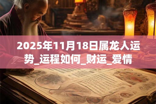 2025年11月18日属龙人运势_运程如何_财运_爱情 2025年11月18日属龙人运势_运程如何_财运_爱情