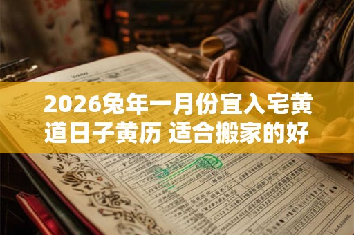 2026兔年一月份宜入宅黄道日子黄历 适合搬家的好日子 2026兔年一月份宜入宅黄道日子黄历 适合搬家的好日子