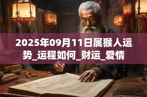 2025年09月11日属猴人运势_运程如何_财运_爱情 2025年09月11日属猴人运势_运程如何_财运_爱情