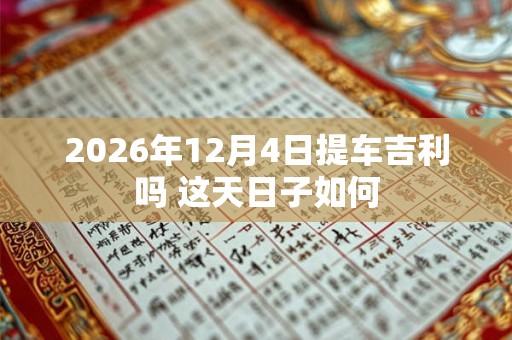 2026年12月4日提车吉利吗 这天日子如何 2026年12月4日提车吉利吗 这天日子如何