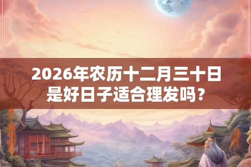 2026年农历十二月三十日是好日子适合理发吗? 2026年农历十二月三十日是好日子适合理发吗?