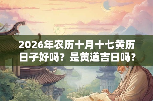 2026年农历十月十七黄历日子好吗?是黄道吉日吗? 2026年农历十月十七黄历日子好吗?是黄道吉日吗?