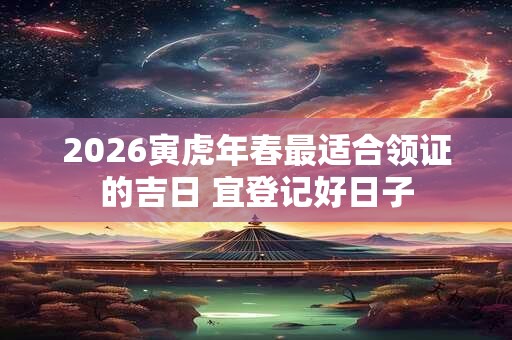 2026寅虎年春最适合领证的吉日 宜登记好日子 2026寅虎年春最适合领证的吉日 宜登记好日子
