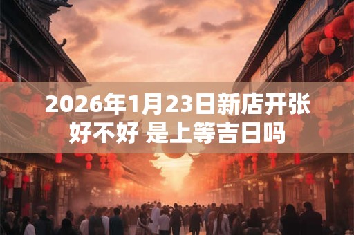 2026年1月23日新店开张好不好 是上等吉日吗 2026年1月23日新店开张好不好 是上等吉日吗