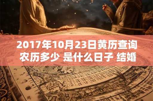 2017年10月23日黄历查询 农历多少 是什么日子 结婚吉时