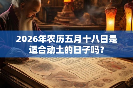 2026年农历五月十八日是适合动土的日子吗? 2026年农历五月十八日是适合动土的日子吗?