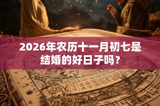2026年农历十一月初七是结婚的好日子吗? 2026年农历十一月初七是结婚的好日子吗?