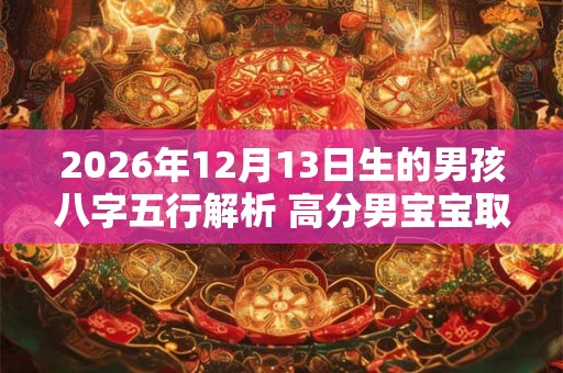 2026年12月13日生的男孩八字五行解析 高分男宝宝取名字 2026年12月13日生的男孩八字五行解析 高分男宝宝取名字