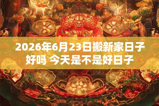 2026年6月23日搬新家日子好吗 今天是不是好日子 2026年6月23日搬新家日子好吗 今天是不是好日子