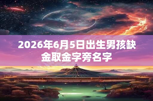 2026年6月5日出生男孩缺金取金字旁名字 2026年6月5日出生男孩缺金取金字旁名字