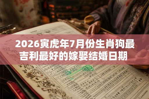 2026寅虎年7月份生肖狗最吉利最好的嫁娶结婚日期 嫁娶大吉日 2026寅虎年7月份生肖狗最吉利最好的嫁娶结婚日期 嫁娶大吉日