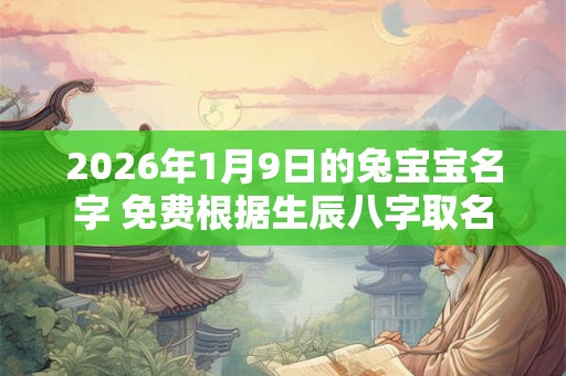2026年1月9日的兔宝宝名字 免费根据生辰八字取名 2026年1月9日的兔宝宝名字 免费根据生辰八字取名