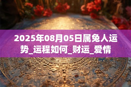 2025年08月05日属兔人运势_运程如何_财运_爱情 2025年08月05日属兔人运势_运程如何_财运_爱情