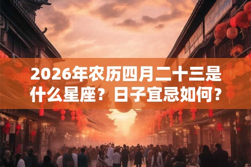 2026年农历四月二十三是什么星座?日子宜忌如何? 2026年农历四月二十三是什么星座?日子宜忌如何?