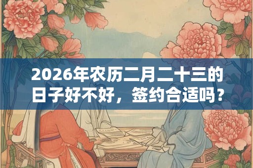 2026年农历二月二十三的日子好不好,签约合适吗? 2026年农历二月二十三的日子好不好,签约合适吗?