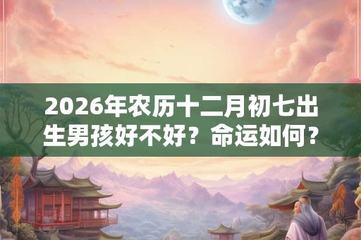 2026年农历十二月初七出生男孩好不好?命运如何? 2026年农历十二月初七出生男孩好不好?命运如何?